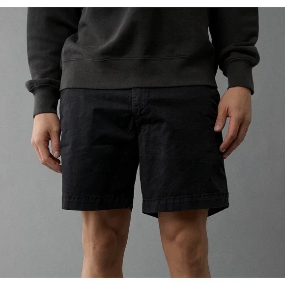 American Eagle Men's Flex Khaki Shorts – Black – Size 30 – NWT - Picture 1 of 5